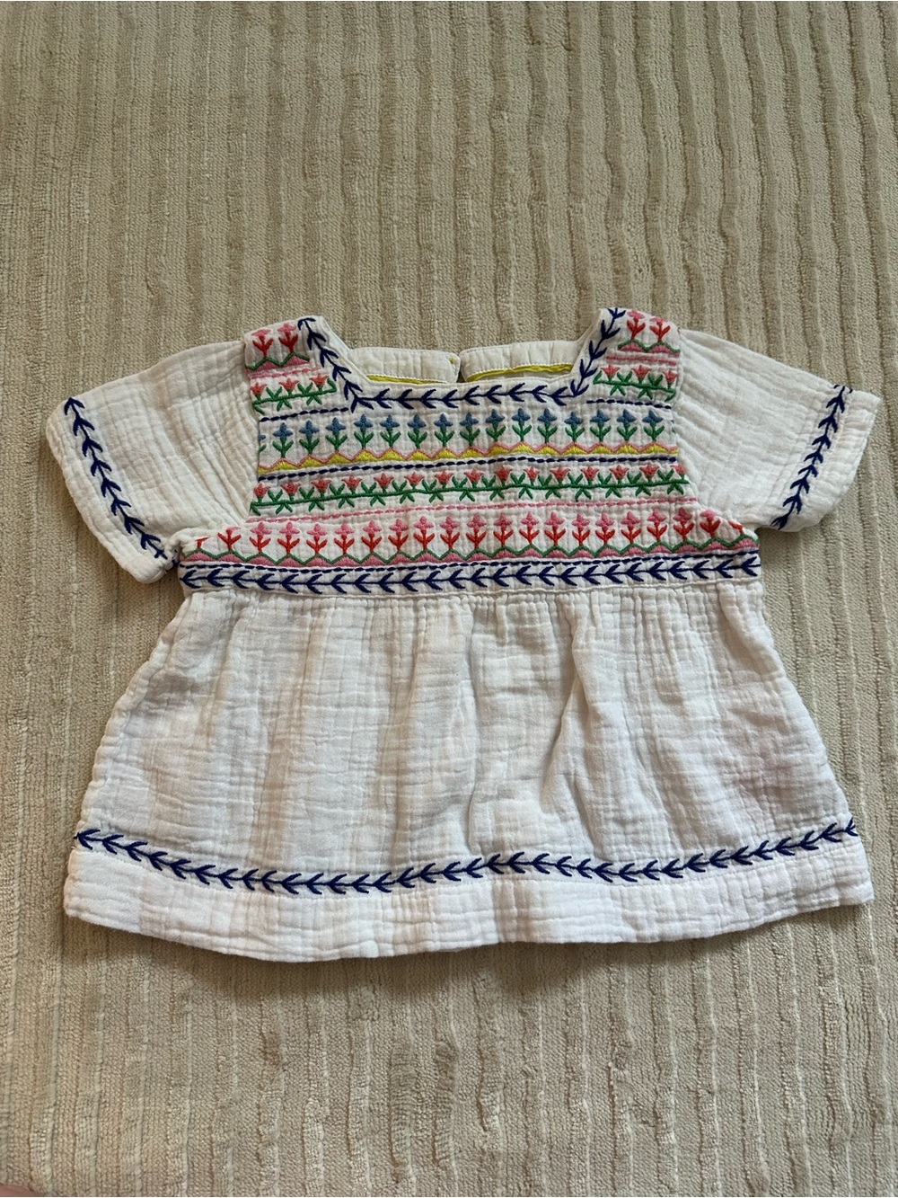 Mini Boden Embroidered Girls’ Tunic, 2/3Y